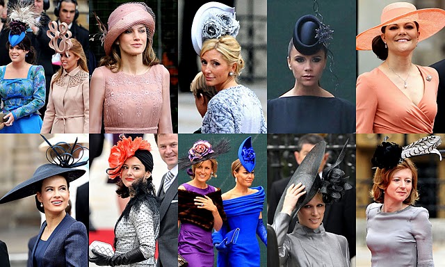 Examples of tocados worn to the Royal Wedding - some of these are a little to crazy for my taste!